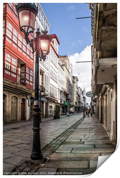 Vibrant Ferrol: A Pathway to Heritage Print by Holly Burgess