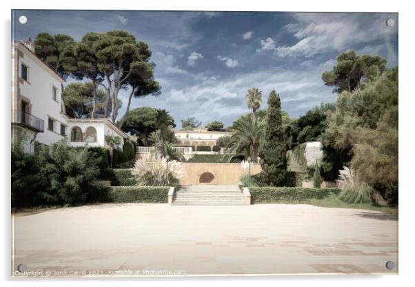 S'Agaro viewpoint on the Mediterranean coast - Des-saturated Edi Acrylic by Jordi Carrio