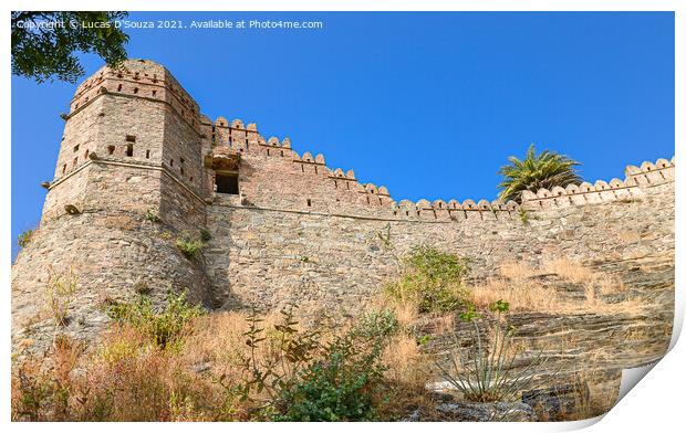 Kumbalgarh fort in Rajasthan Print by Lucas D'Souza