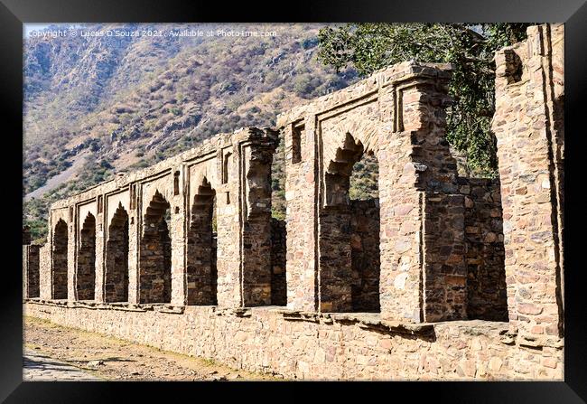 Stone wall with arches  Framed Print by Lucas D'Souza