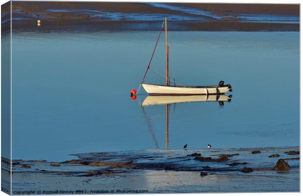 Barrow-in-Furness and the Piel Channel  Canvas Print by Russell Finney
