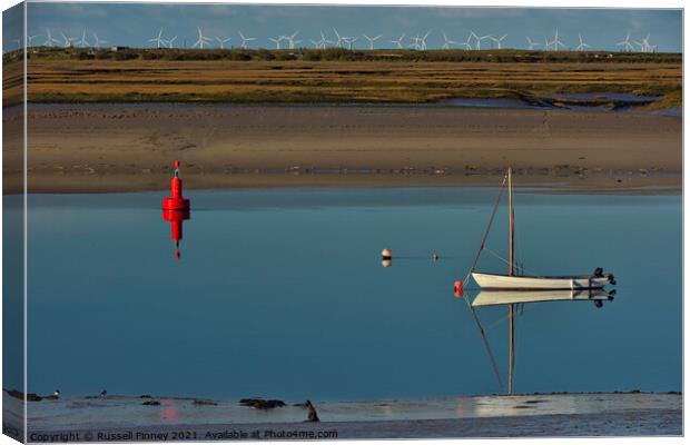 Barrow-in-Furness and the Piel Channel Canvas Print by Russell Finney