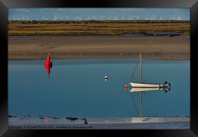 Barrow-in-Furness and the Piel Channel Framed Print by Russell Finney