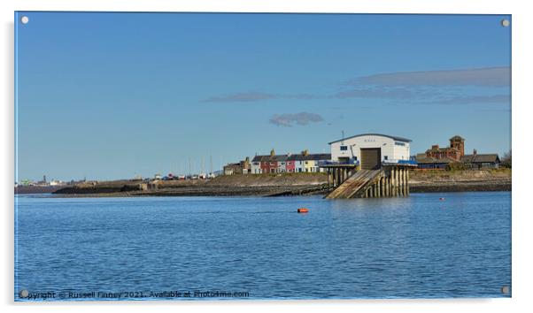 Barrow-in-Furness and the Piel Channel RNLI Acrylic by Russell Finney