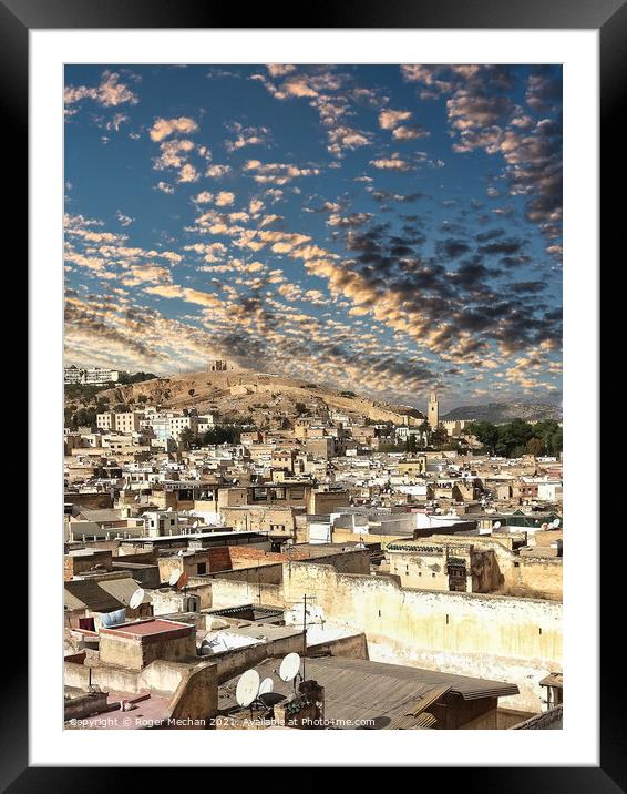 The Enchanting Old Town of Fez Framed Mounted Print by Roger Mechan