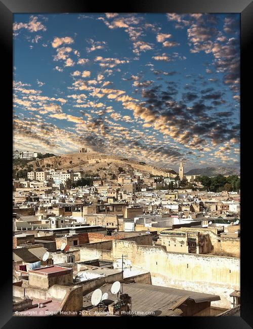 The Enchanting Old Town of Fez Framed Print by Roger Mechan