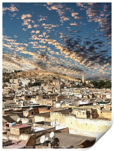The Enchanting Old Town of Fez Print by Roger Mechan