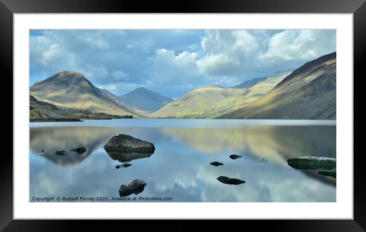 Lake District Cumbria Wastwater Framed Mounted Print by Russell Finney