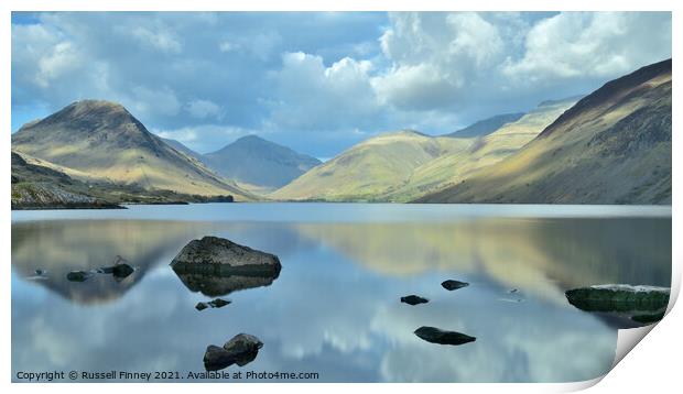 Lake District Cumbria Wastwater Print by Russell Finney