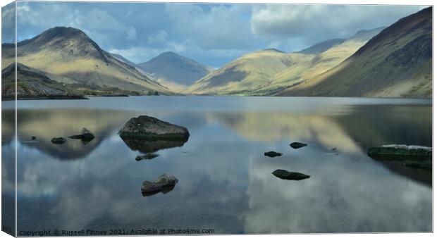 Lake District Cumbria Wastwater Canvas Print by Russell Finney
