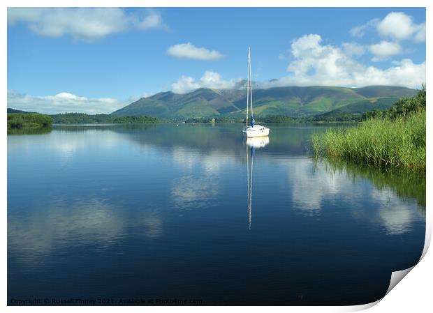 Lake District Cumbria Derwent Water Print by Russell Finney