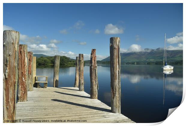 Lake District Cumbria Derwent Water Print by Russell Finney