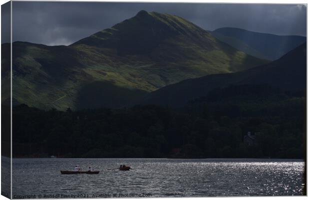 Lake District Cumbria Derwent Water Canvas Print by Russell Finney