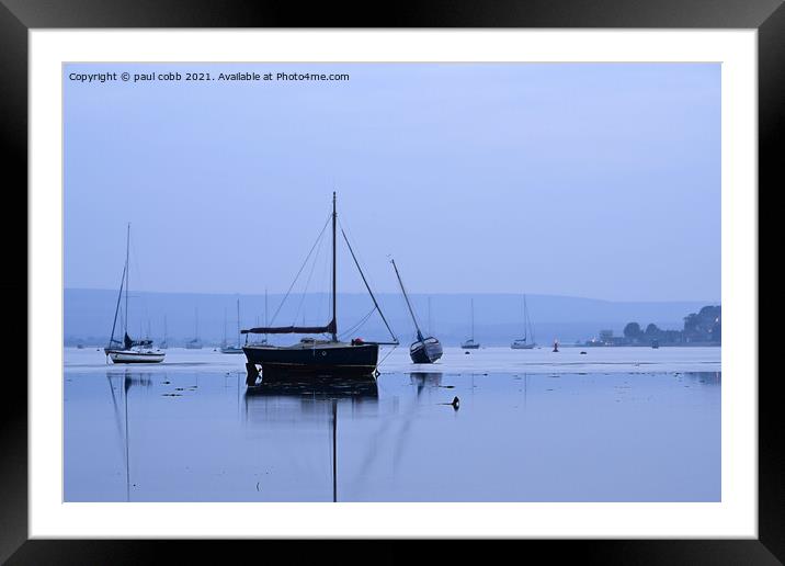 Sailing into Serenity Framed Mounted Print by paul cobb