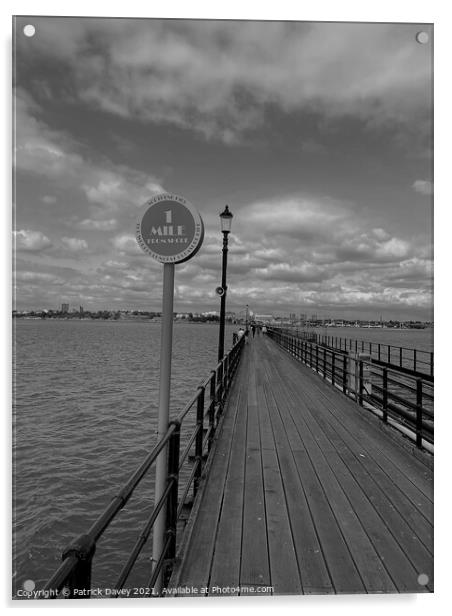 The long walk Southend pier Acrylic by Patrick Davey