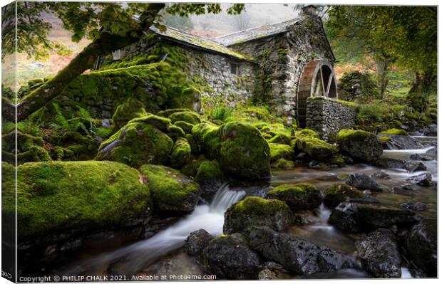 The enchanted secret mill in the lake district 616 Canvas Print by PHILIP CHALK