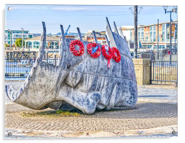 "Silent Slumber: Tribute to Cardiff's Seafaring He Acrylic by Lee Kershaw