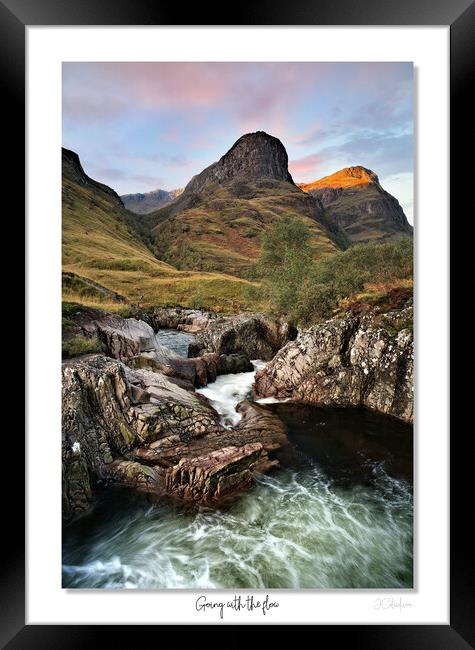 Going with the flow Three sisters waterfalls, Glen Framed Print by JC studios LRPS ARPS