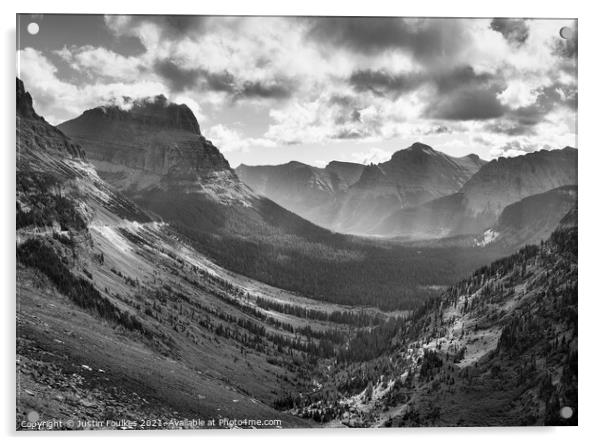 The St Mary valley, Glacier National Park, Montana Acrylic by Justin Foulkes