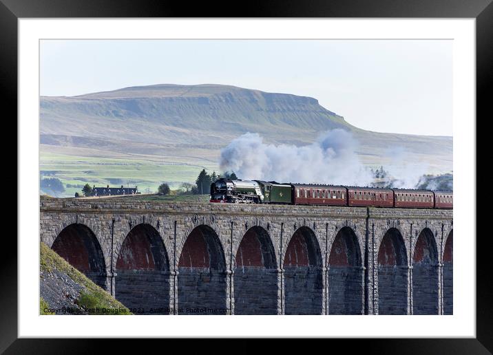 A1 Tornado on the Ribblehead Viaduct  Framed Mounted Print by Keith Douglas