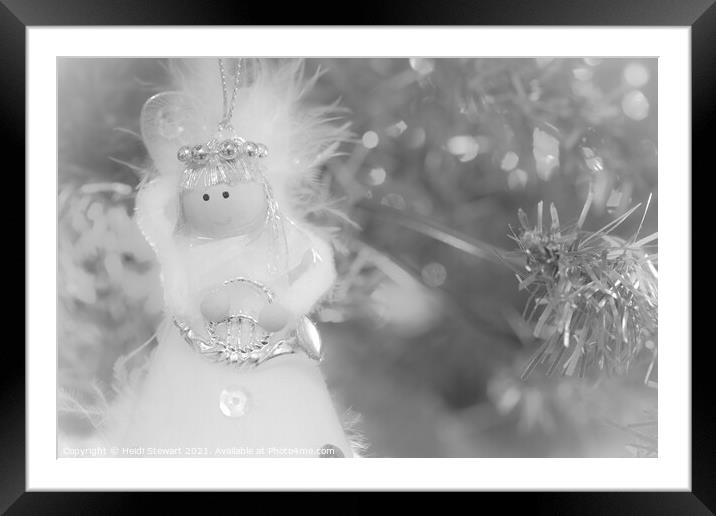 Christmas Angel Framed Mounted Print by Heidi Stewart