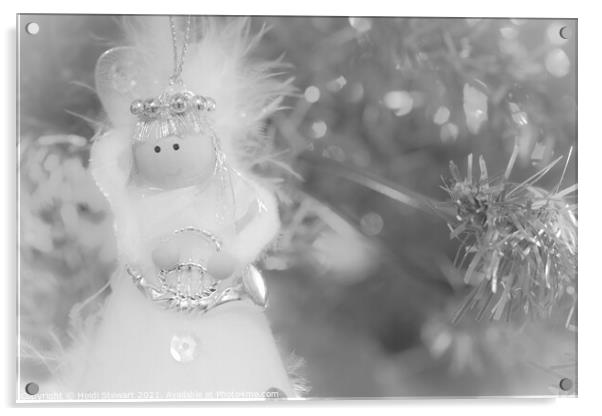 Christmas Angel Acrylic by Heidi Stewart