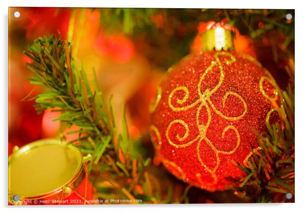Christmas Bauble Acrylic by Heidi Stewart