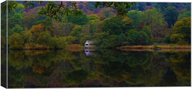 Rydal Water Boat House The Lake District Canvas Print by Mark Hetherington