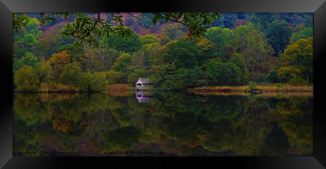 Rydal Water Boat House The Lake District Framed Print by Mark Hetherington