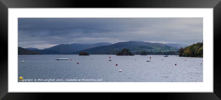 Lake Windermere panoramic beauty Framed Mounted Print by Phil Longfoot