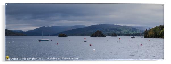 Lake Windermere panoramic beauty Acrylic by Phil Longfoot