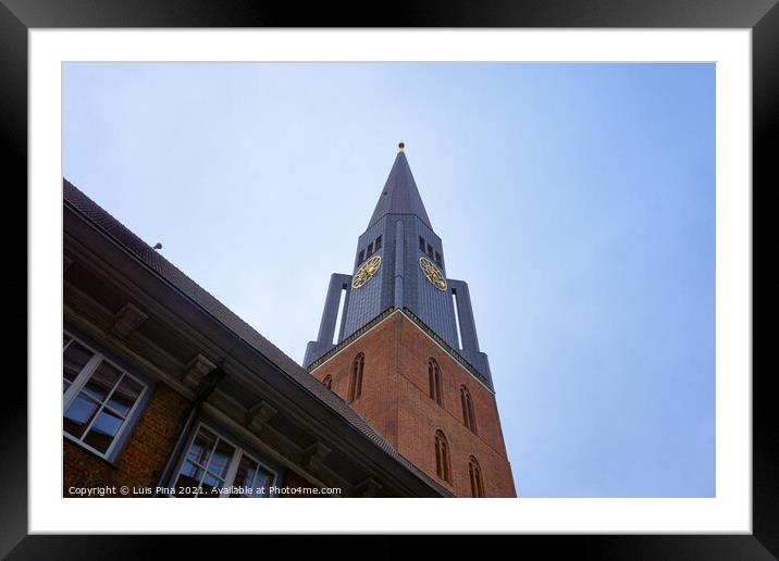 Church of St. Jacobi in Hamburg on a cloudy day Framed Mounted Print by Luis Pina