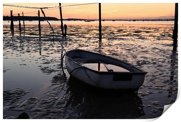 Dreamy Sunset at Poole Harbour Print by paul cobb