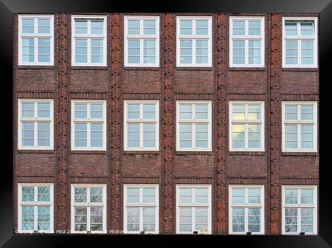 Chilehaus Chile House office building in Hamburg Framed Print by Luis Pina