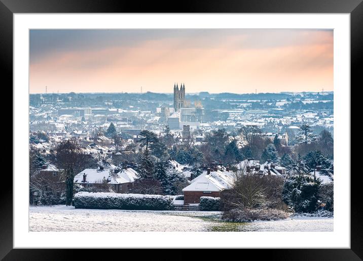 Canterbury Snow Framed Mounted Print by Stewart Mckeown