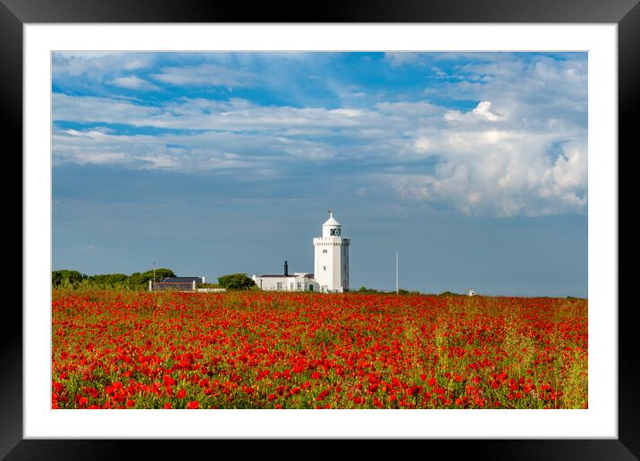 Poppies at South Foreland Framed Mounted Print by Stewart Mckeown