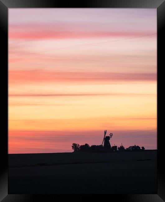 Windmill Silhouette Framed Print by Stewart Mckeown