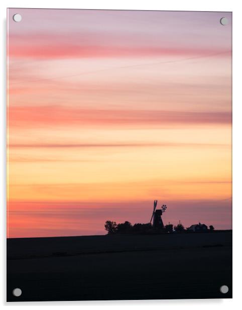 Windmill Silhouette Acrylic by Stewart Mckeown