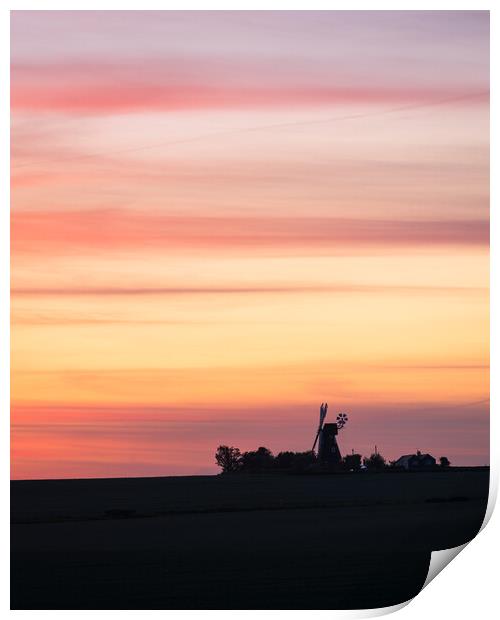 Windmill Silhouette Print by Stewart Mckeown
