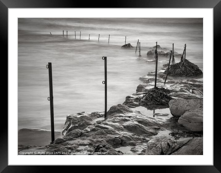 Sugar Sands, Northumberland Monochrome Framed Mounted Print by Phillip Dove LRPS
