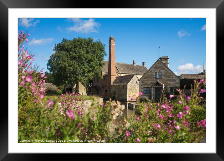 Lower Slaughter Village in the Cotswolds Framed Mounted Print by Heidi Stewart