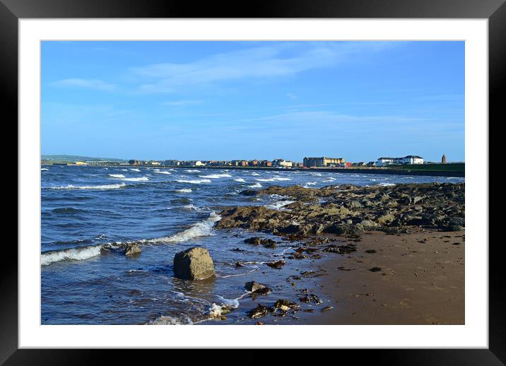 Prestwick and the seafront Framed Mounted Print by Allan Durward Photography