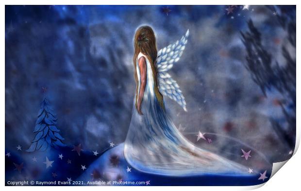 Fantasy Angel Print by Raymond Evans