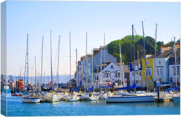 Weymouth Harbour Sailing Boats Canvas Print by Alison Chambers