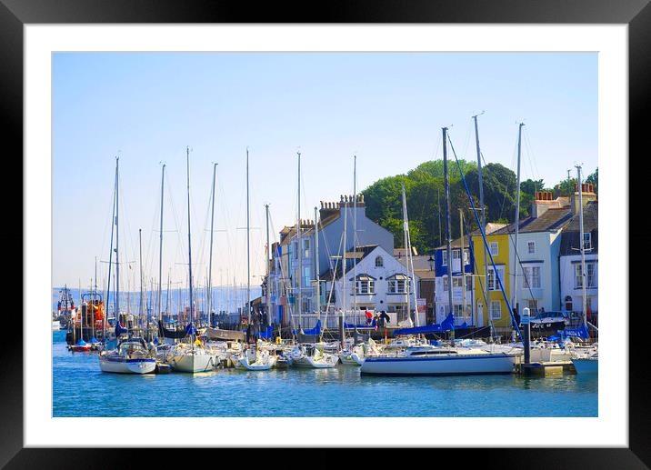 Weymouth Harbour Sailing Boats Framed Mounted Print by Alison Chambers