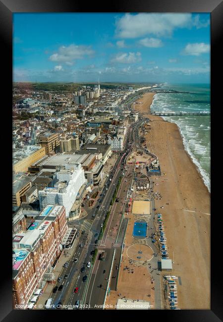 Brighton seafront from above Framed Print by Photimageon UK