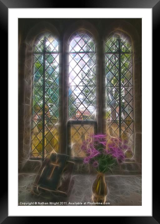 Bible in the window Framed Mounted Print by Nathan Wright