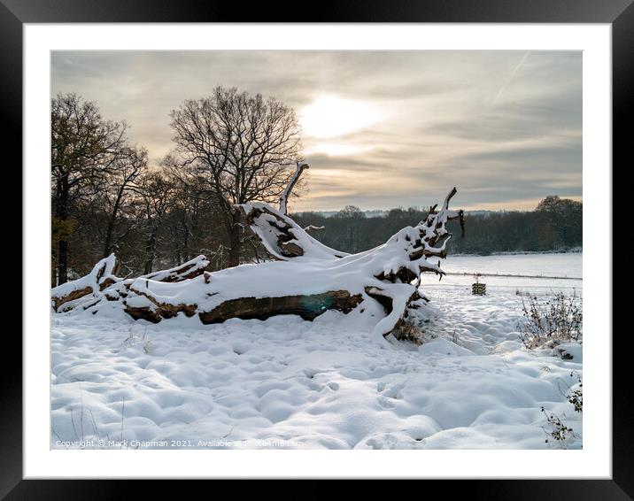 Derbyshire Winter scene Framed Mounted Print by Photimageon UK