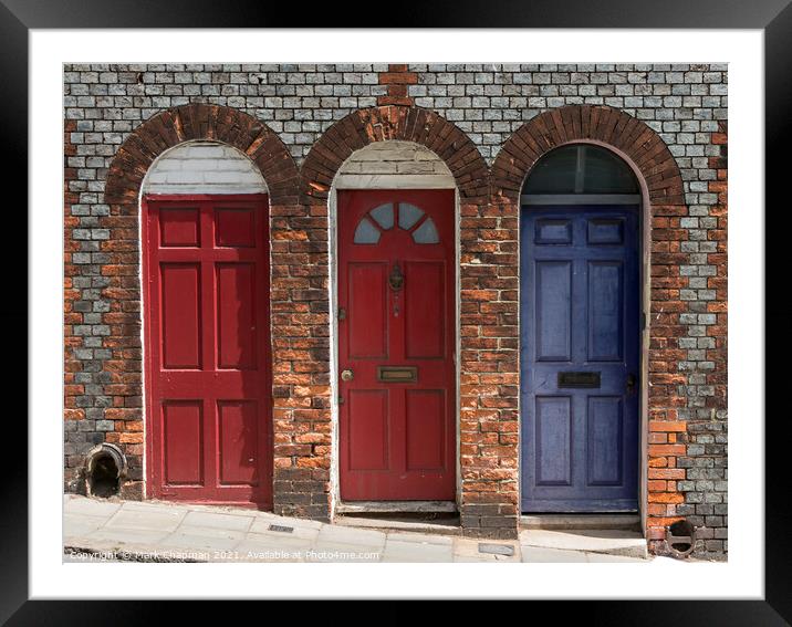 Three front doors Framed Mounted Print by Photimageon UK