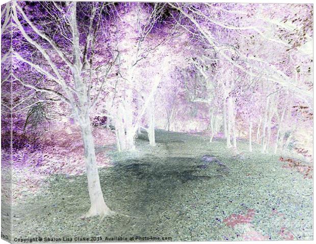 enchanted wood in negative Canvas Print by Sharon Lisa Clarke